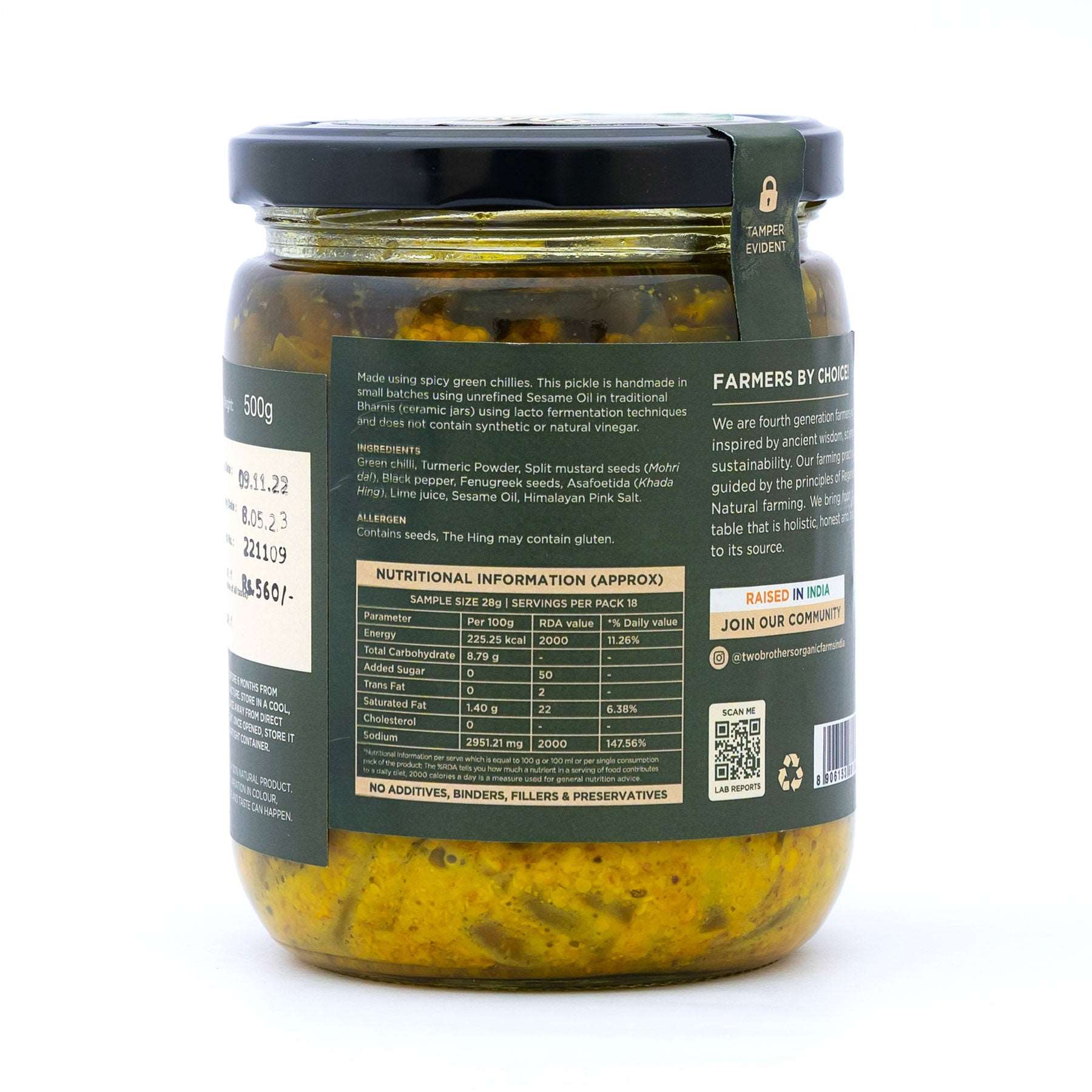 Spicy Green Chilly Pickle