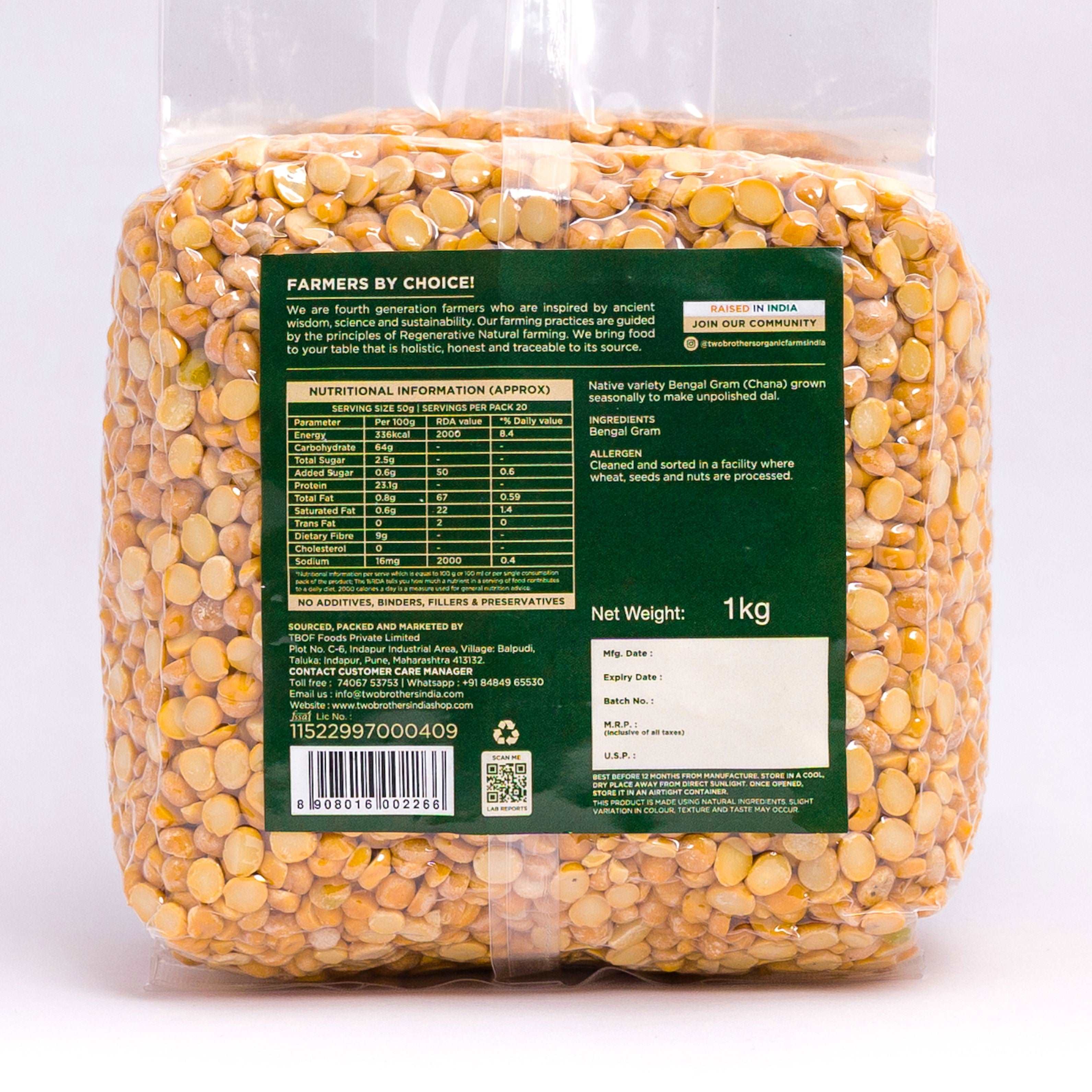 Chana Dal (Split Chickpea), Unpolished Desi