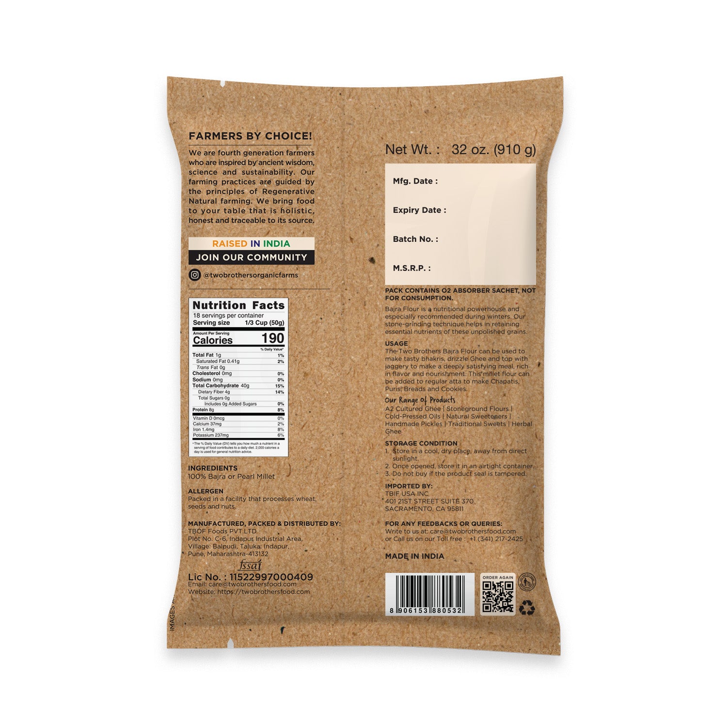 Pearl Millet Flour (Bajra Atta)