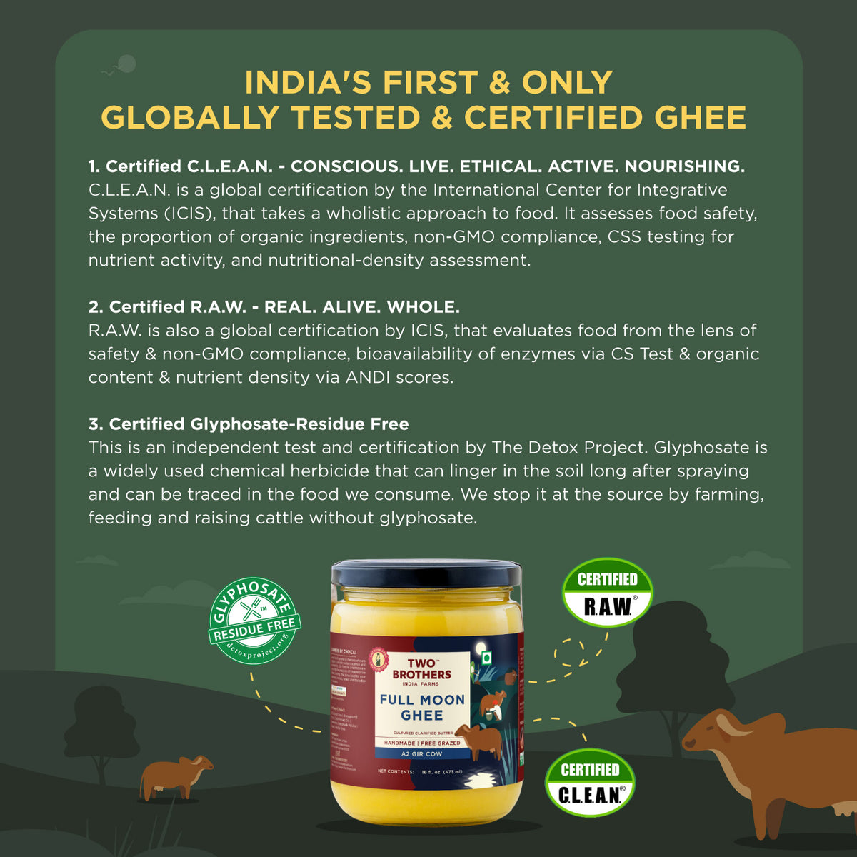 Full Moon Cultured Cow Ghee (Made on Full Moon Night)