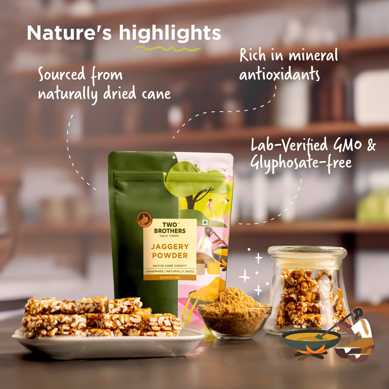 Unprocessed Natural Jaggery Sweetener