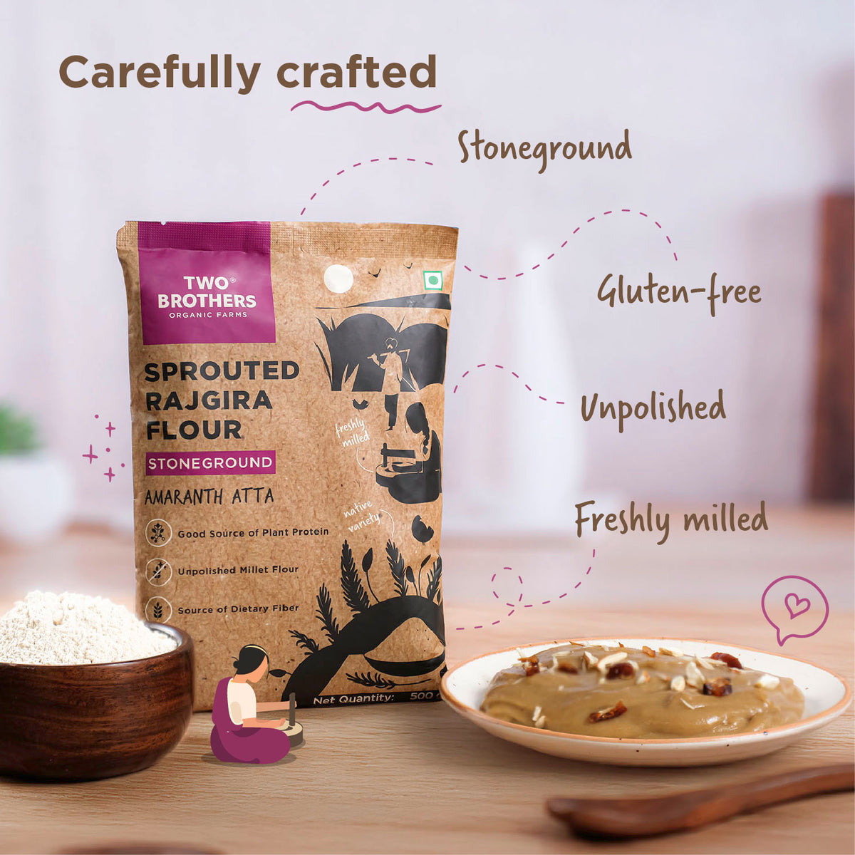 Sprouted Rajgira Atta (Sprouted Amaranth Flour)