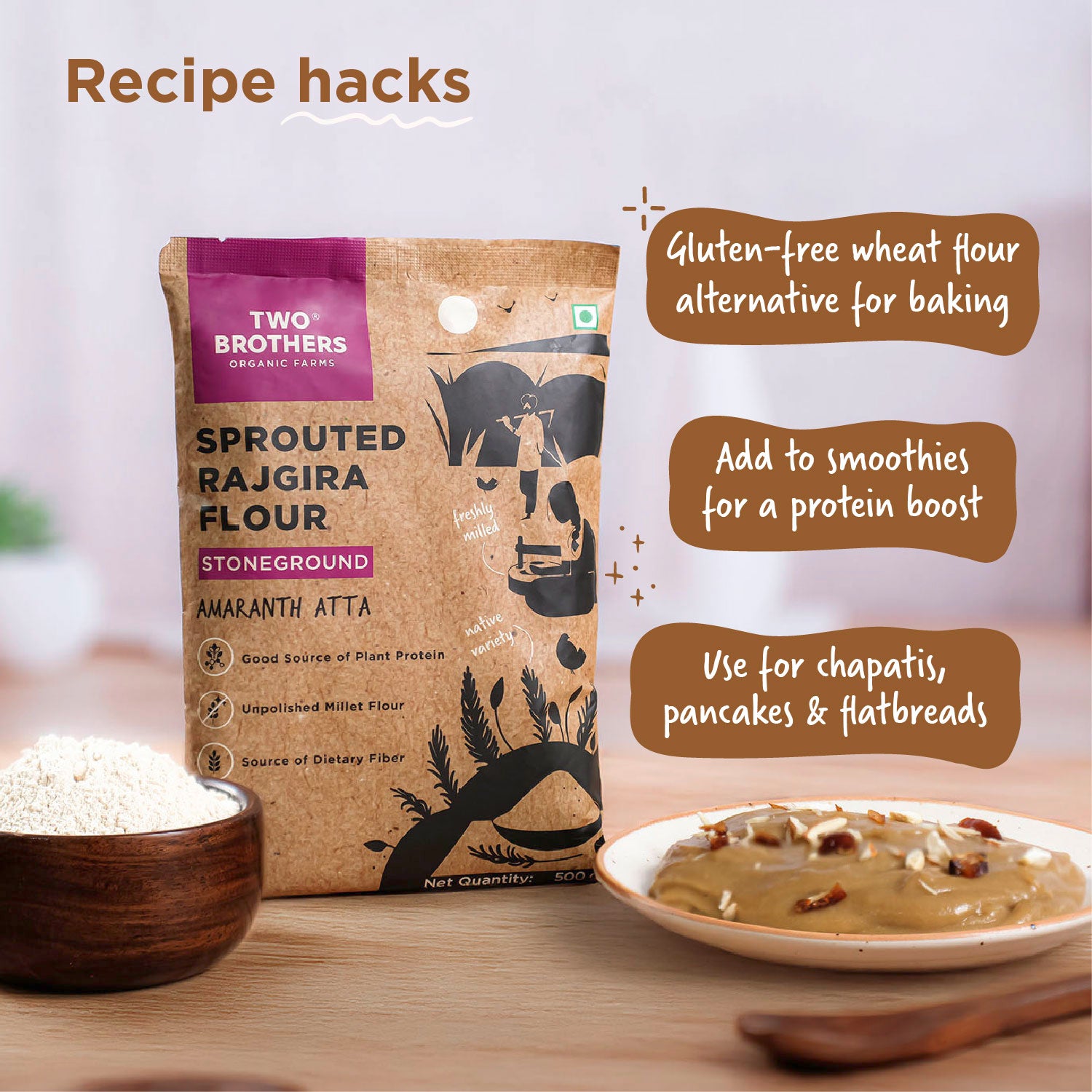 Sprouted Rajgira Atta (Sprouted Amaranth Flour)
