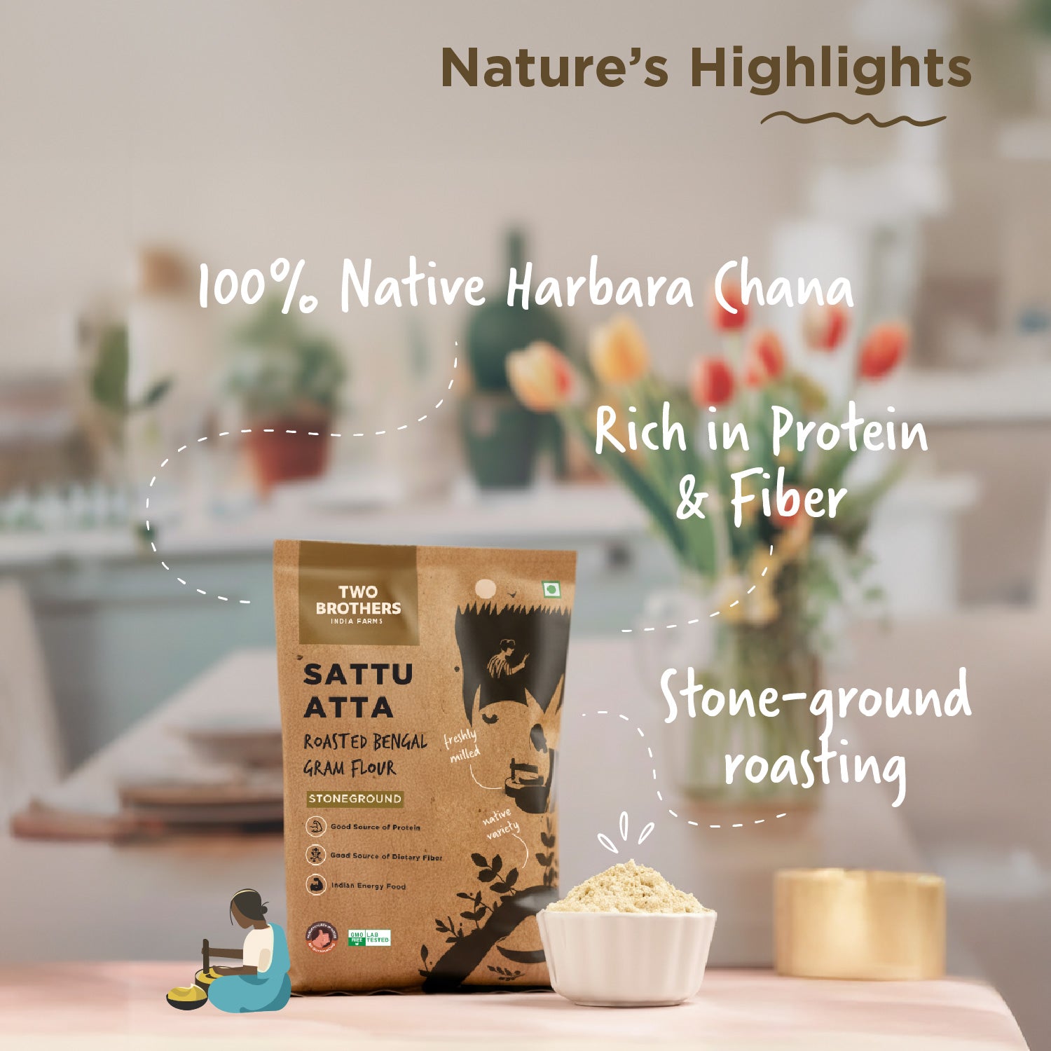 Protein Rich Flour (Sattu Atta)