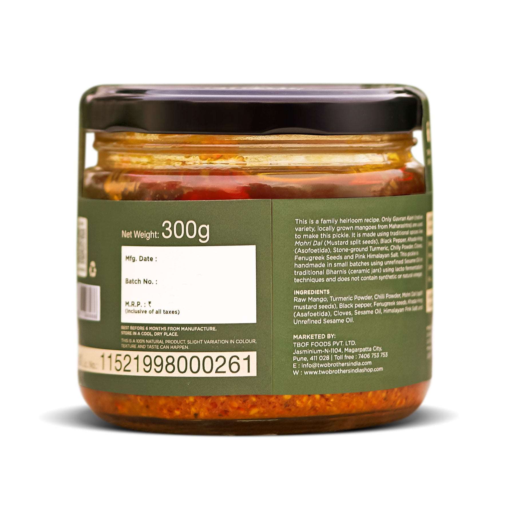 Shop Now Best Spicy Mango Pickle 300g Online in Us Store