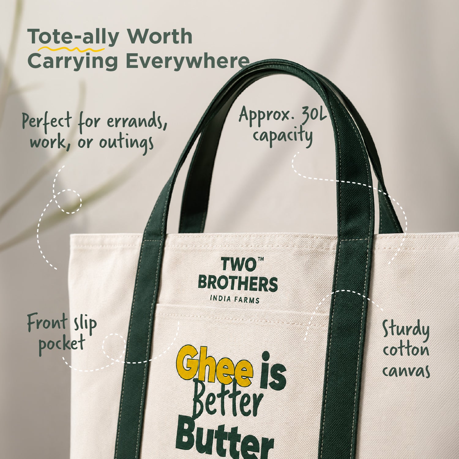 Desi Gir Cow Cultured Ghee + The Better Butter Tote