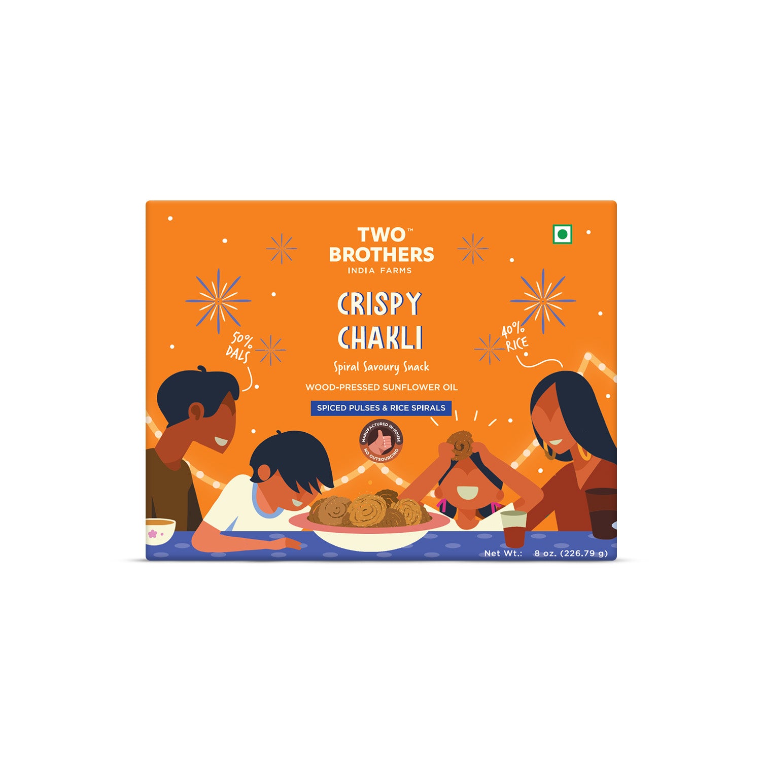 Traditional Crispy Chakli | Deep fried in Wood-pressed Sunflower Oil