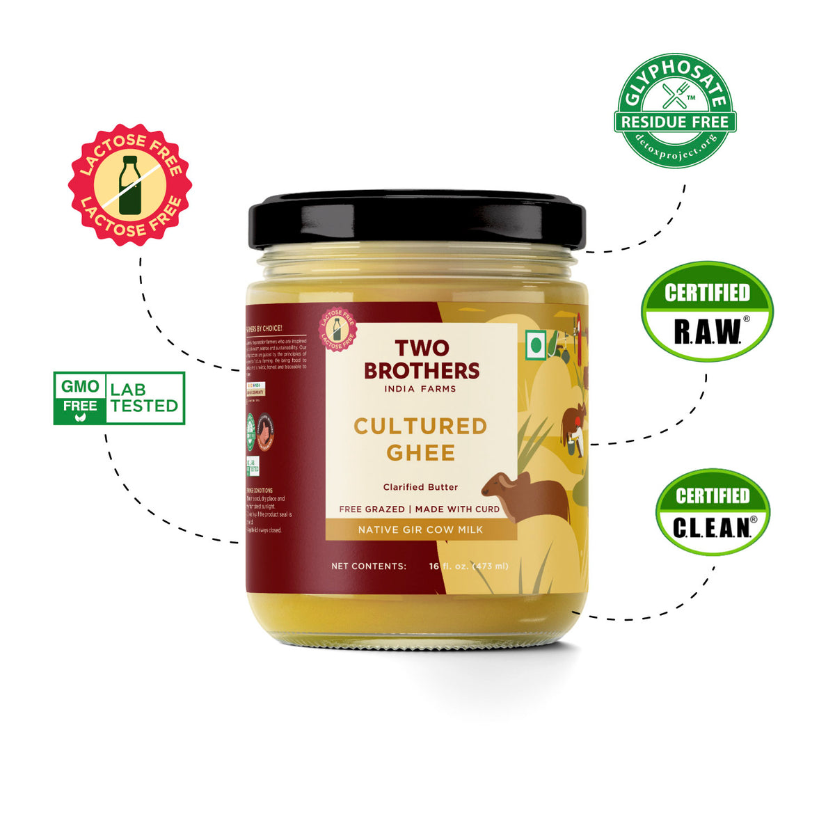 Desi Gir Cow Cultured Ghee