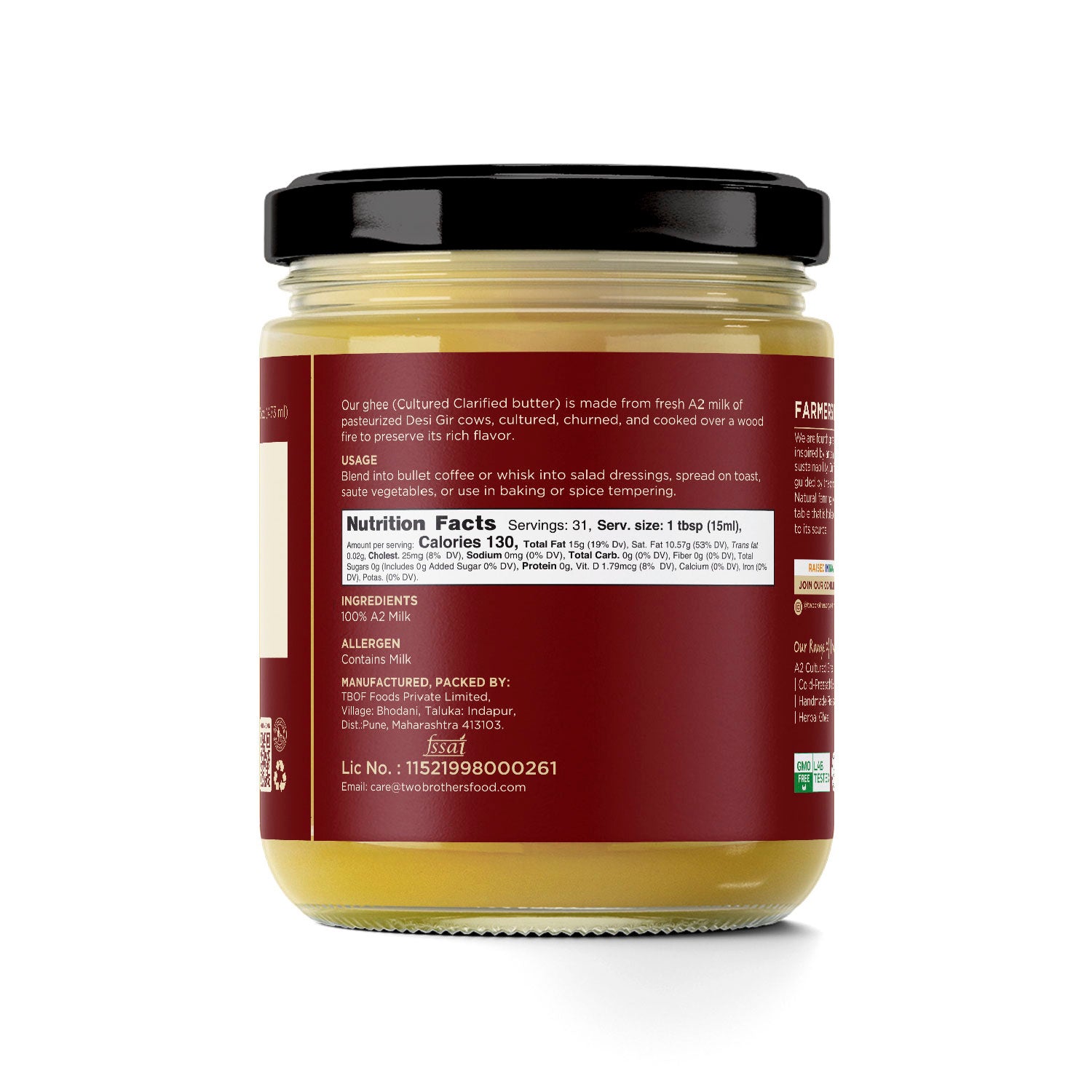 A2 Gir Cow - Cultured Ghee