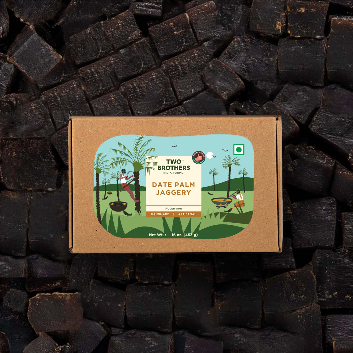 Date Palm Jaggery Solid, Pure Date Palm Sap