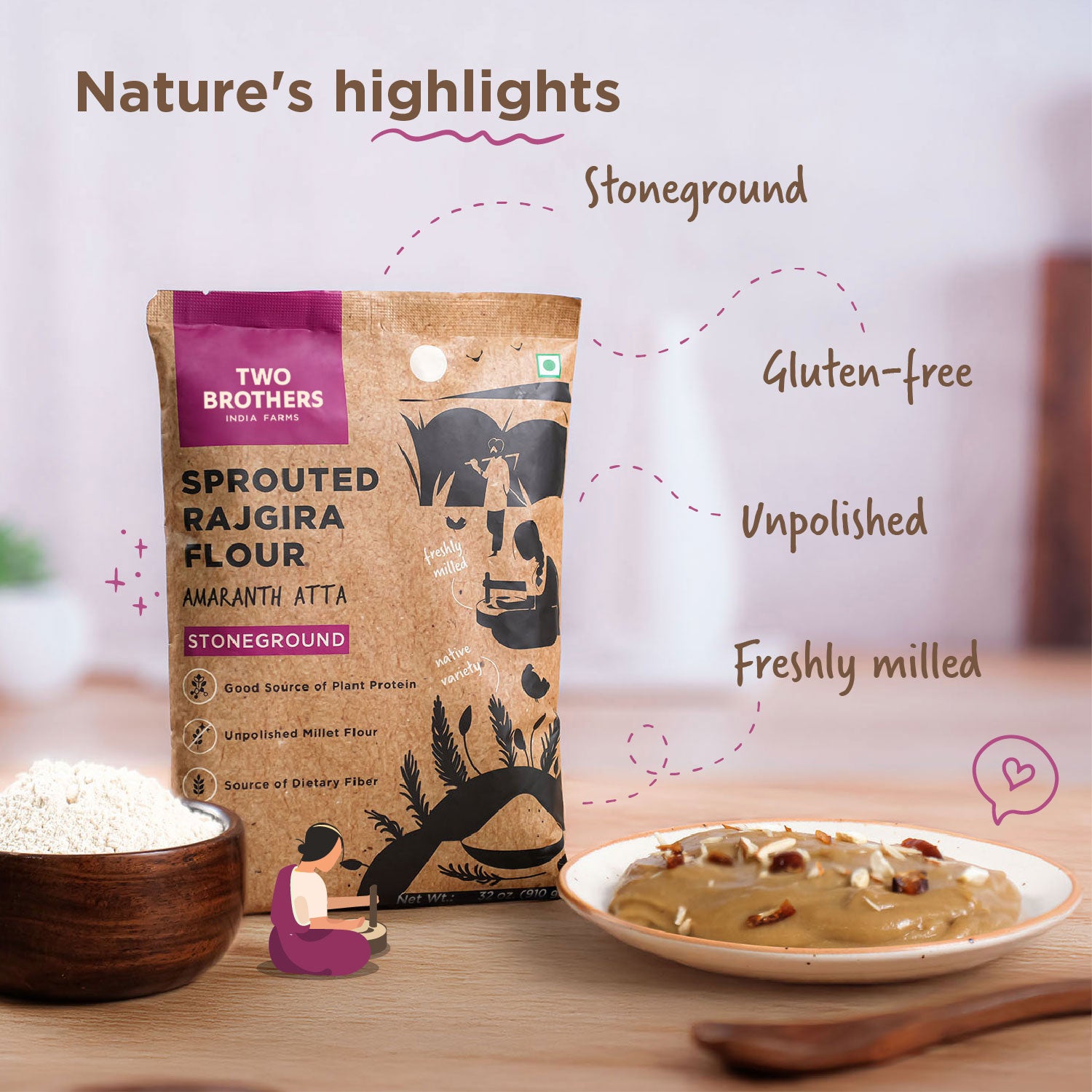 Sprouted Rajgira Atta (Sprouted Amaranth Flour)