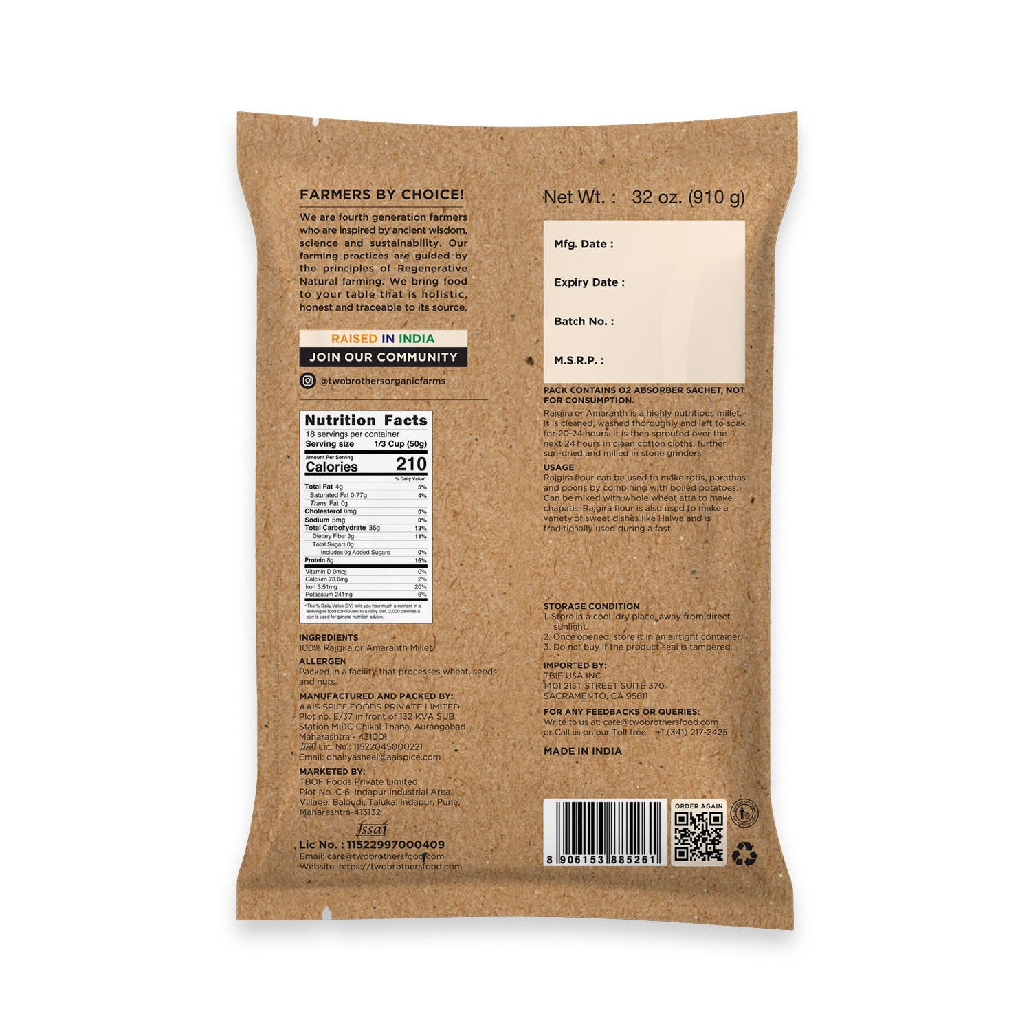 Sprouted Rajgira Atta (Sprouted Amaranth Flour)