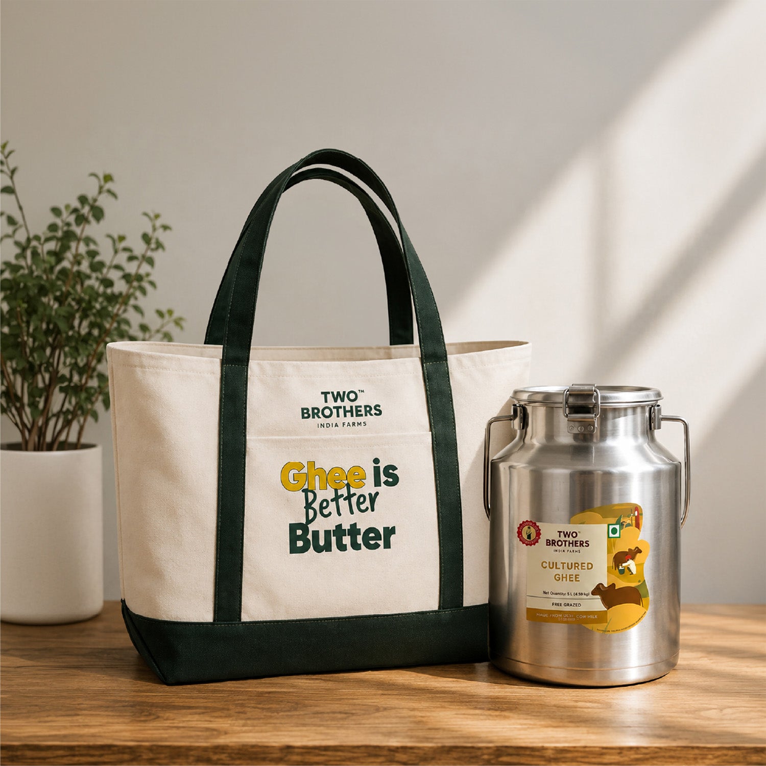 Desi Gir Cow Cultured Ghee + The Better Butter Tote