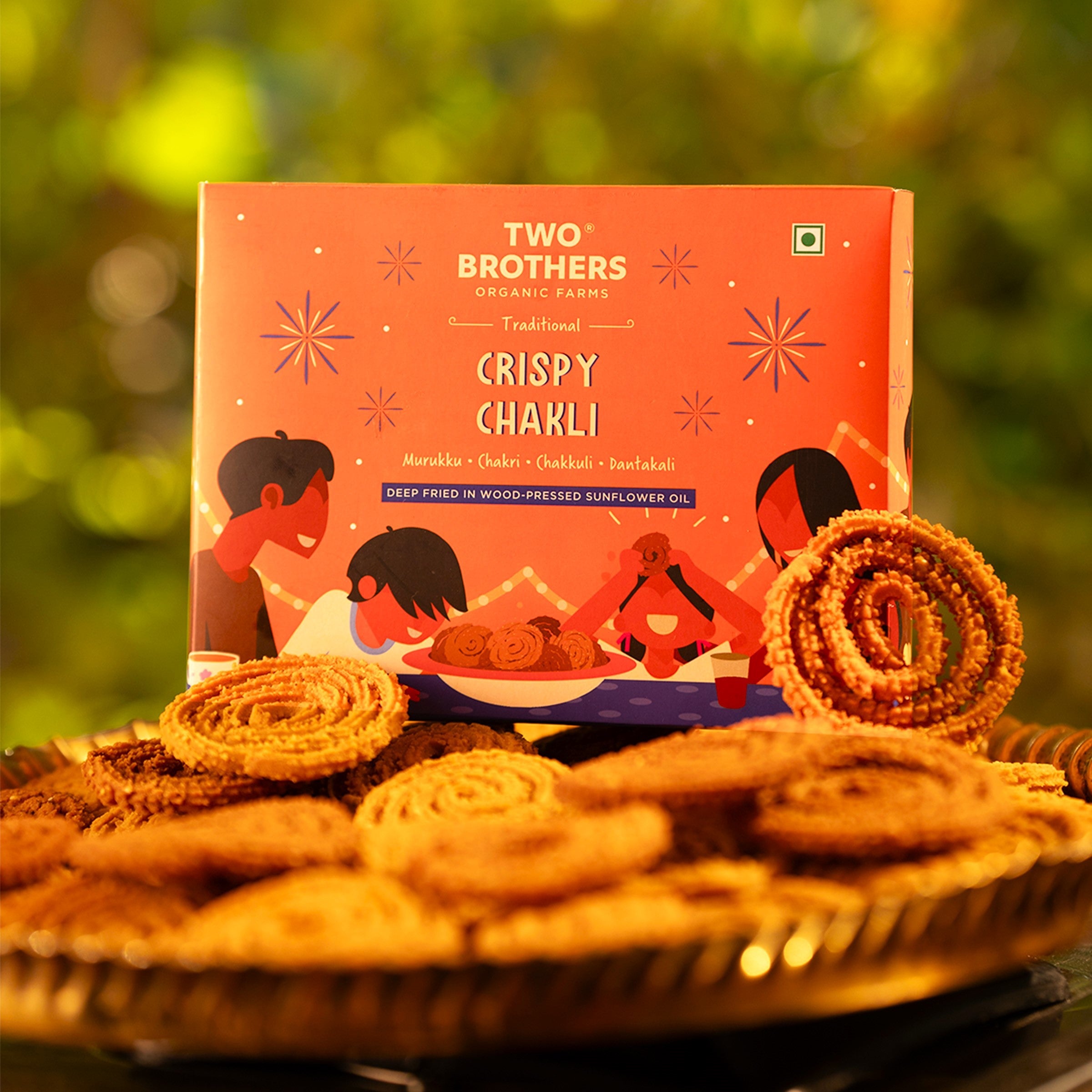 Traditional Crispy Chakli |  Deep fried in Wood-pressed Sunflower Oil -BYOB