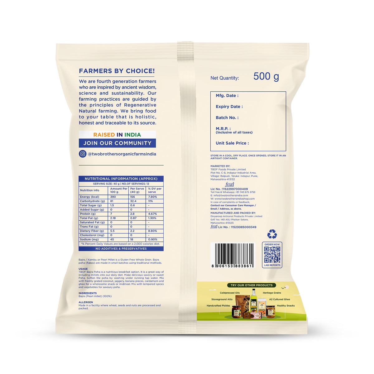 Buy Organic Little Millets Breakfast Flakes Online in USA