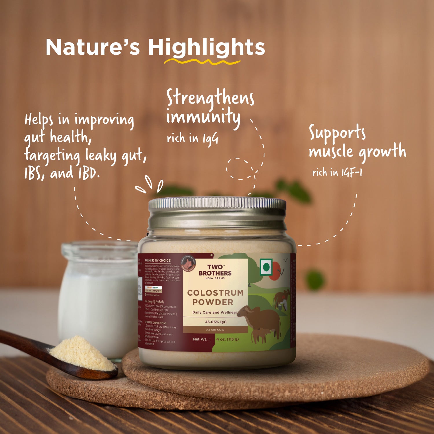 Colostrum Powder, Desi Gir Cow