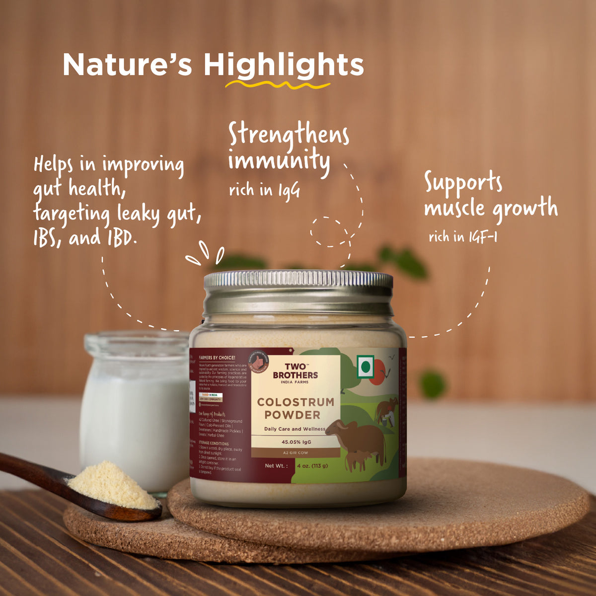 Colostrum Powder, Desi Gir Cow