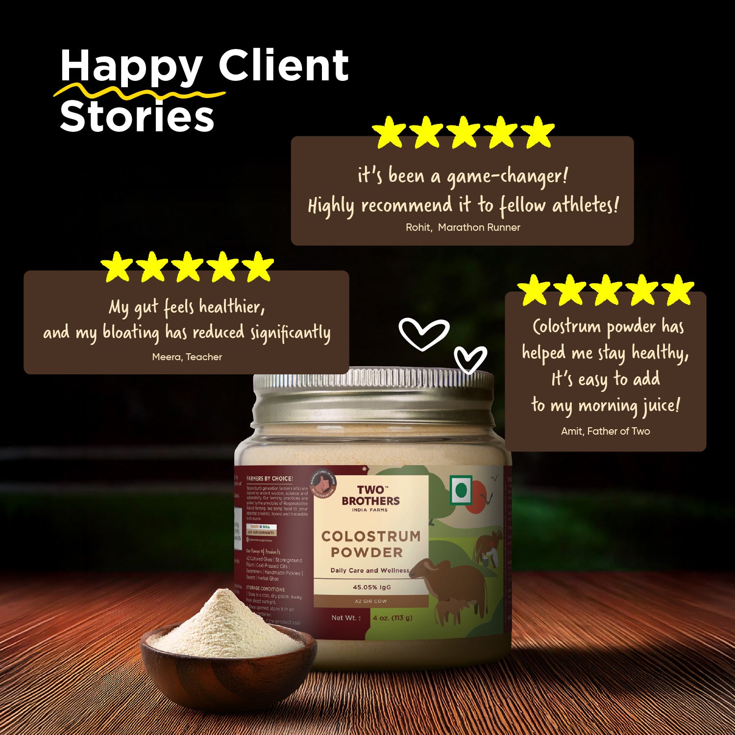 Colostrum Powder, Desi Gir Cow