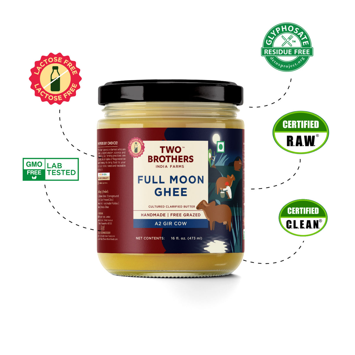 Full Moon Cultured Cow Ghee (Made on Full Moon Night)
