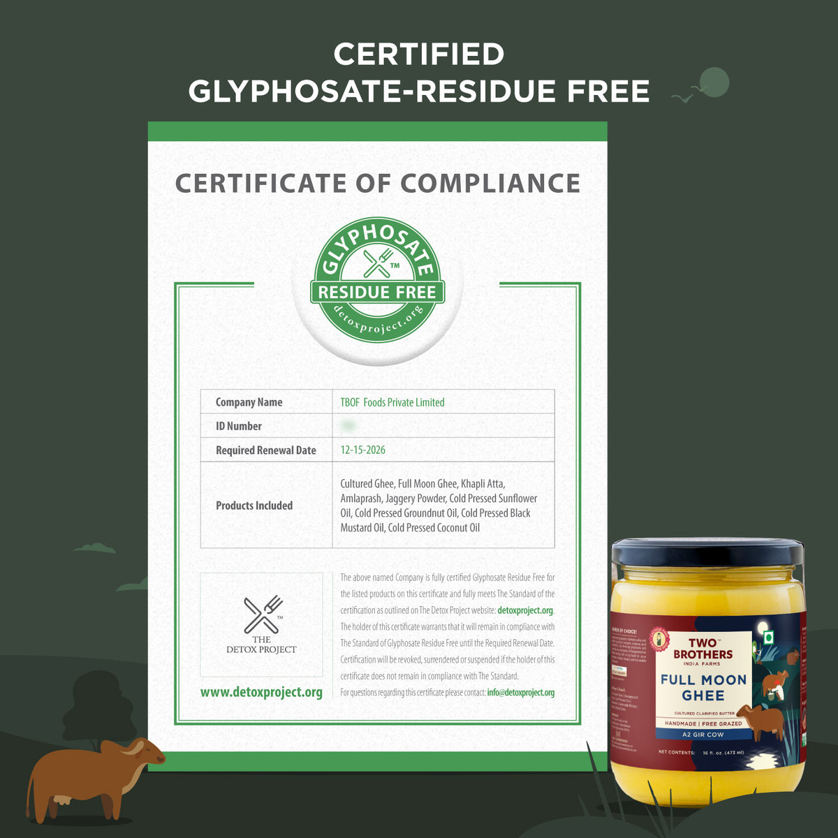 Full Moon Cultured Cow Ghee (Made on Full Moon Night)