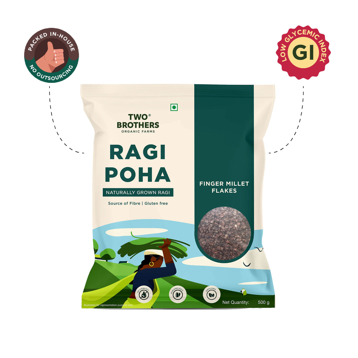 Millet Sorghum Breakfast Flakes (Ragi Poha)