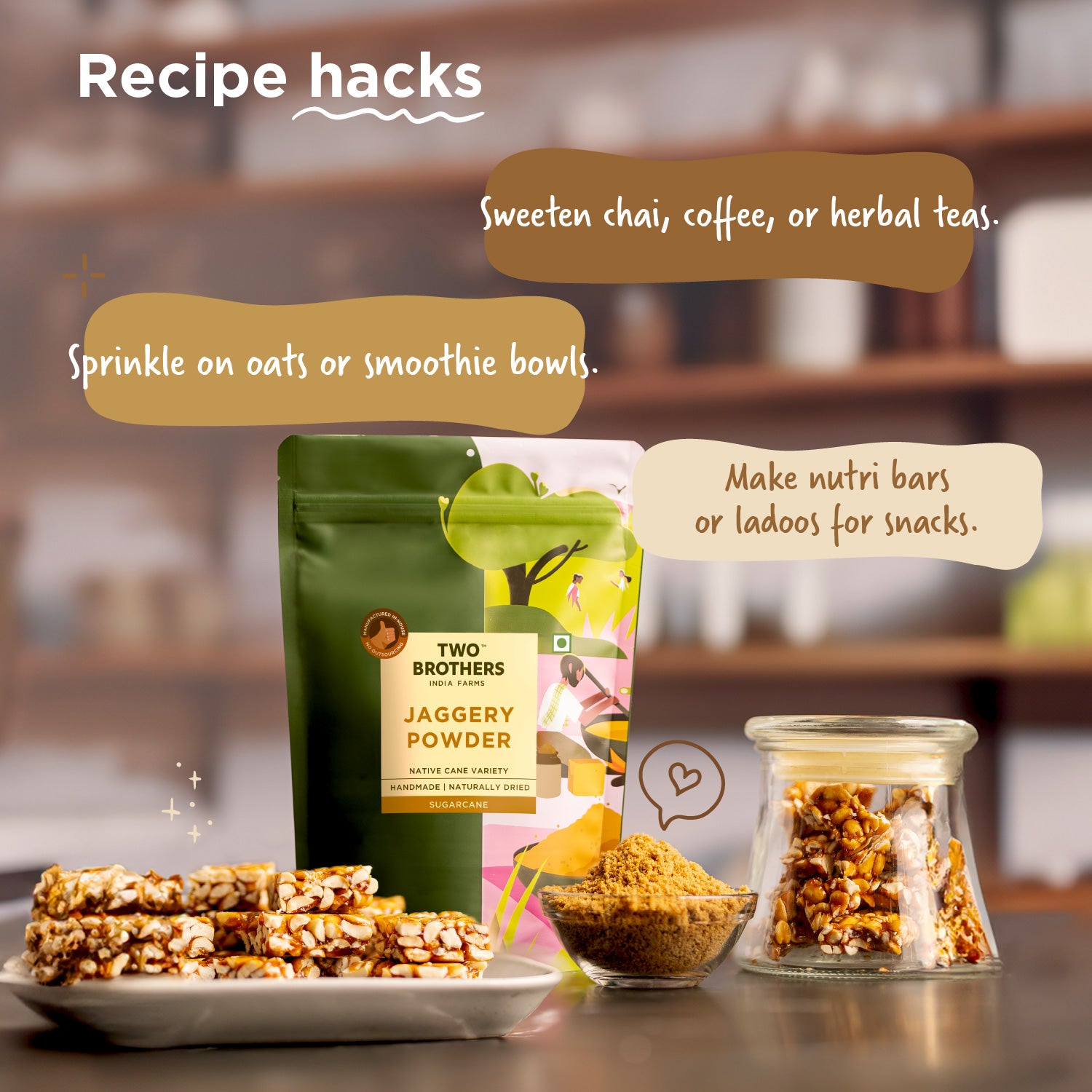 Unprocessed Natural Jaggery Sweetener