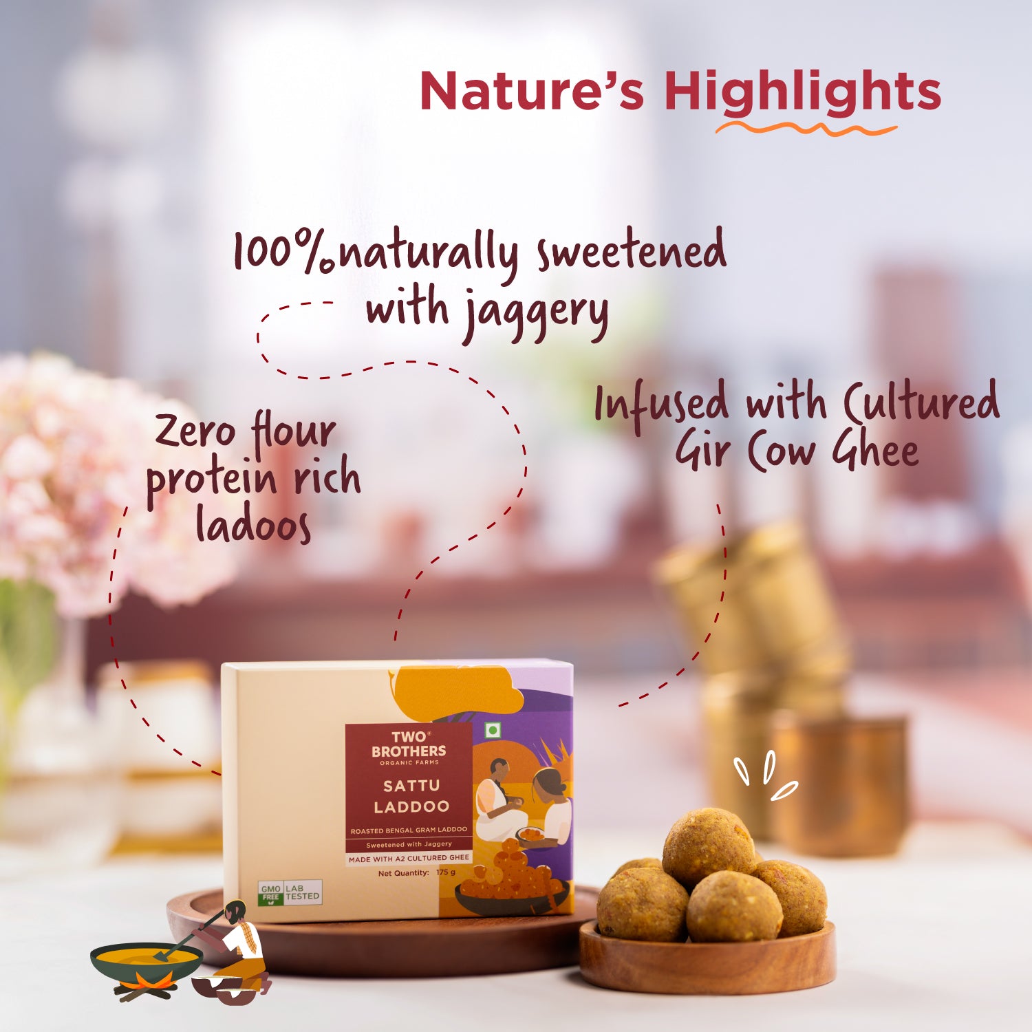 Protein Laddoos (Sattu Laddoos)