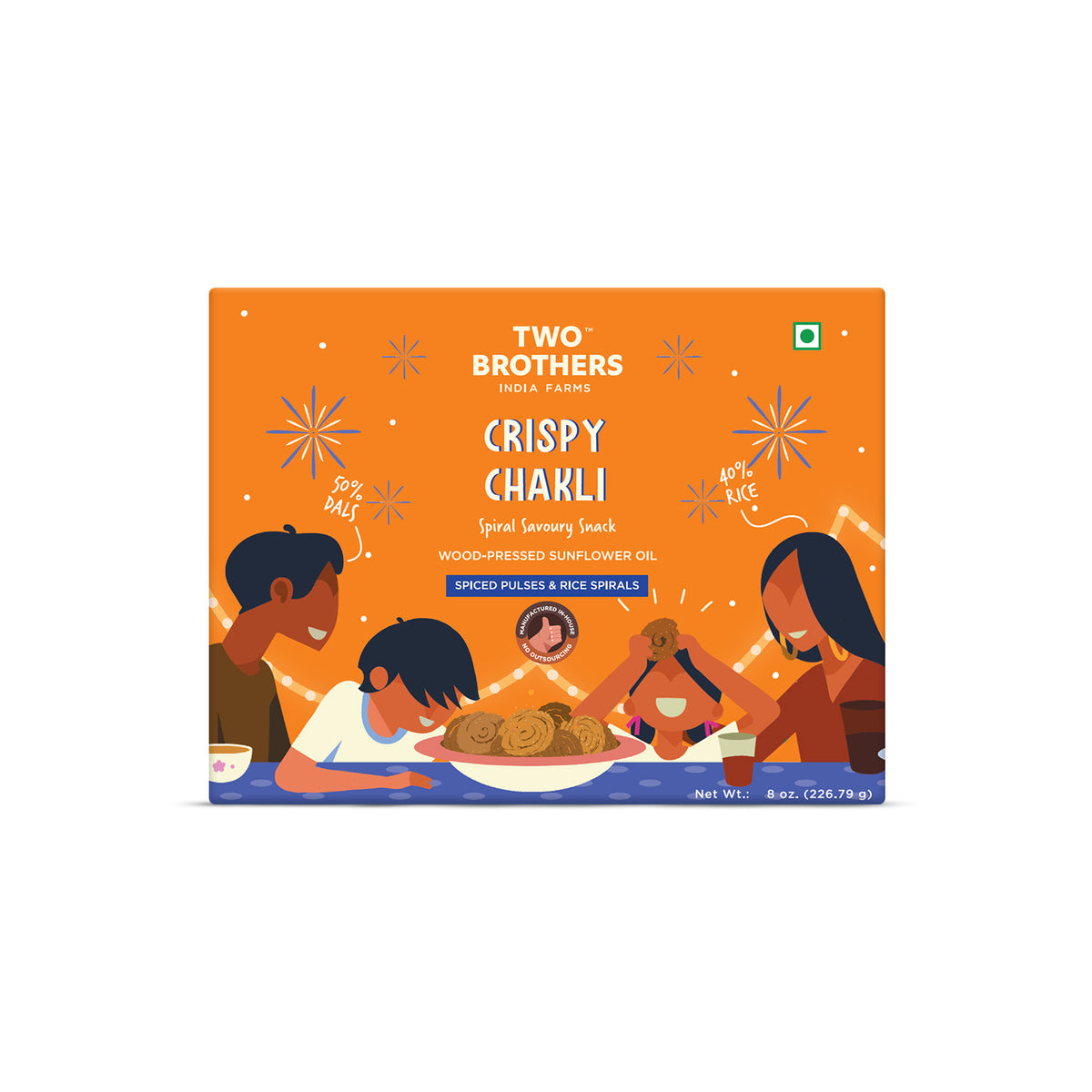 Traditional Crispy Chakli |  Deep fried in Wood-pressed Sunflower Oil