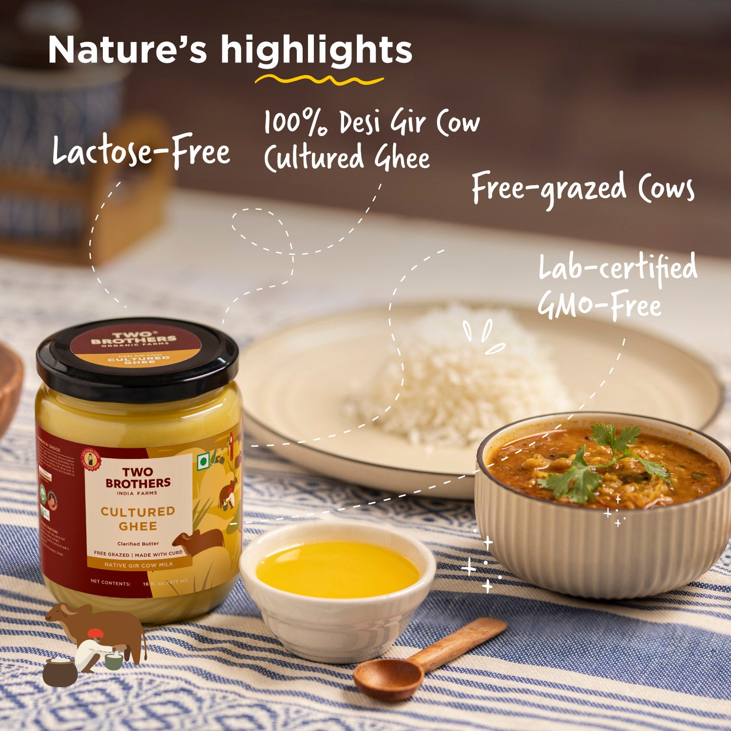 A2 Ghee | Cultured, Bilona-Made and Glyphosate-Free – USA Two