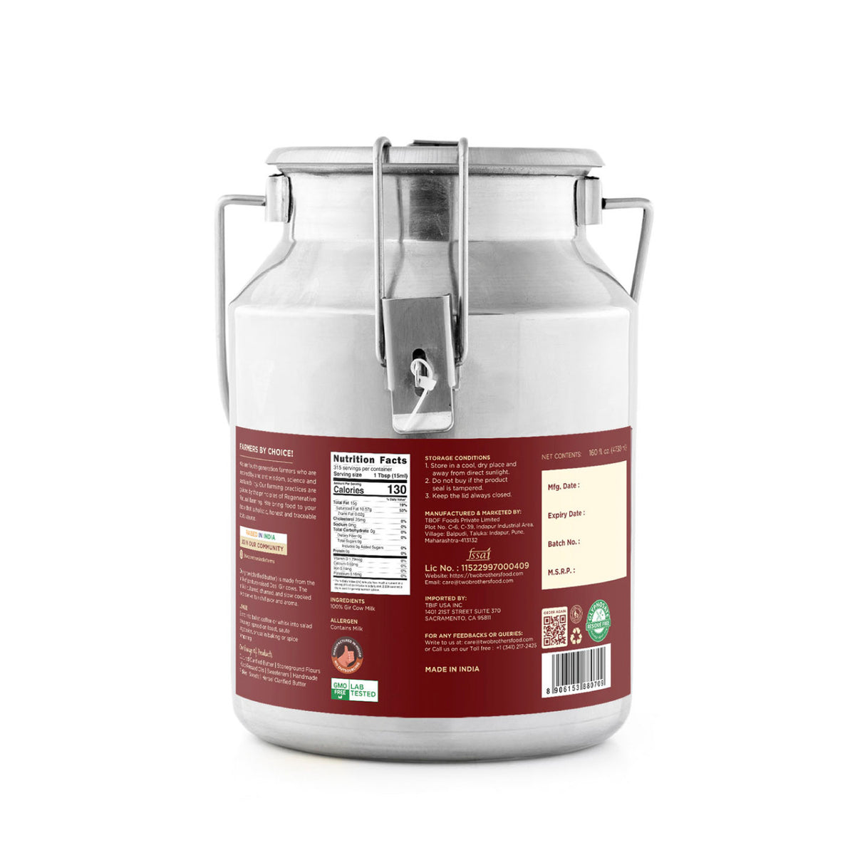 Desi Gir Cow Cultured Ghee