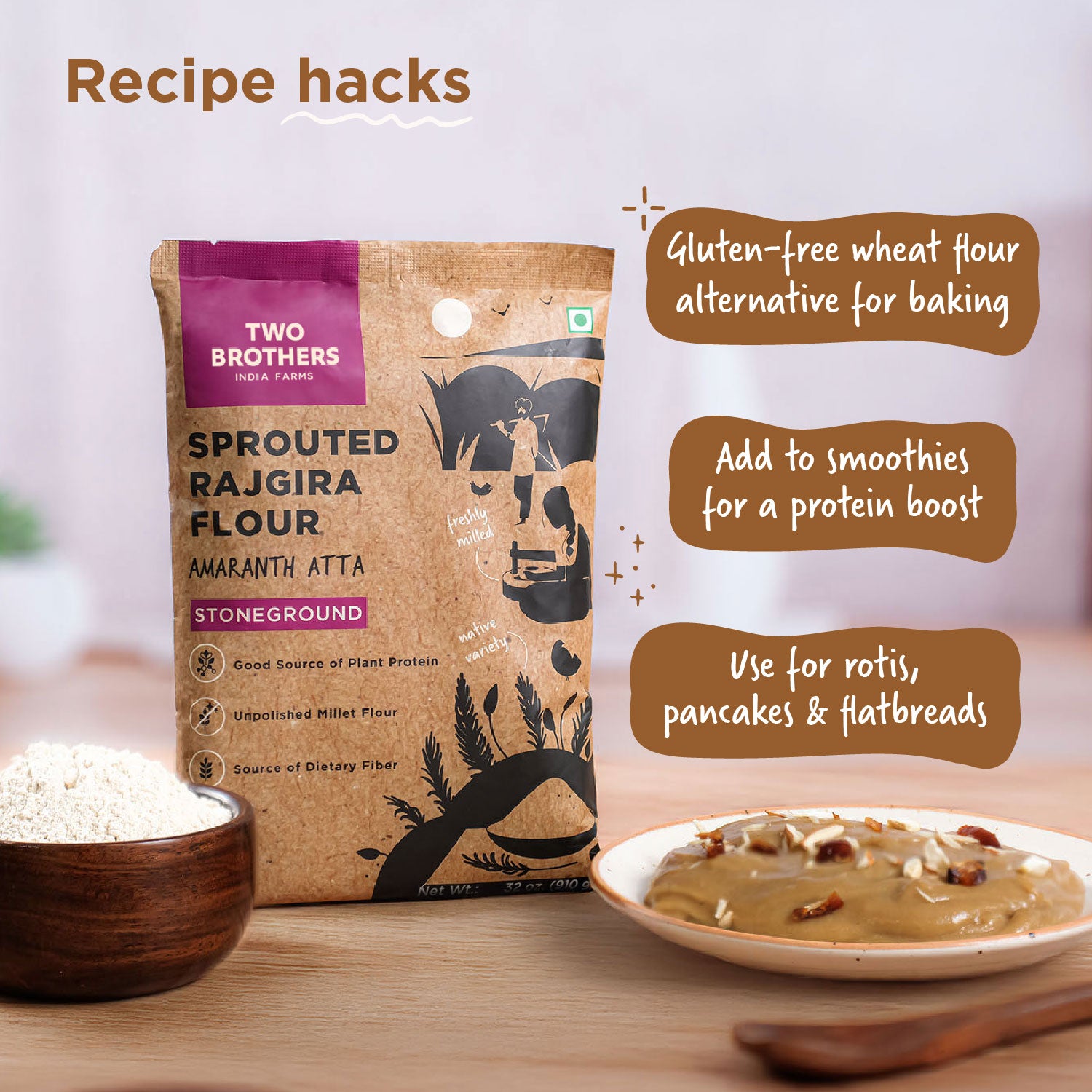 Sprouted Rajgira Atta (Sprouted Amaranth Flour)