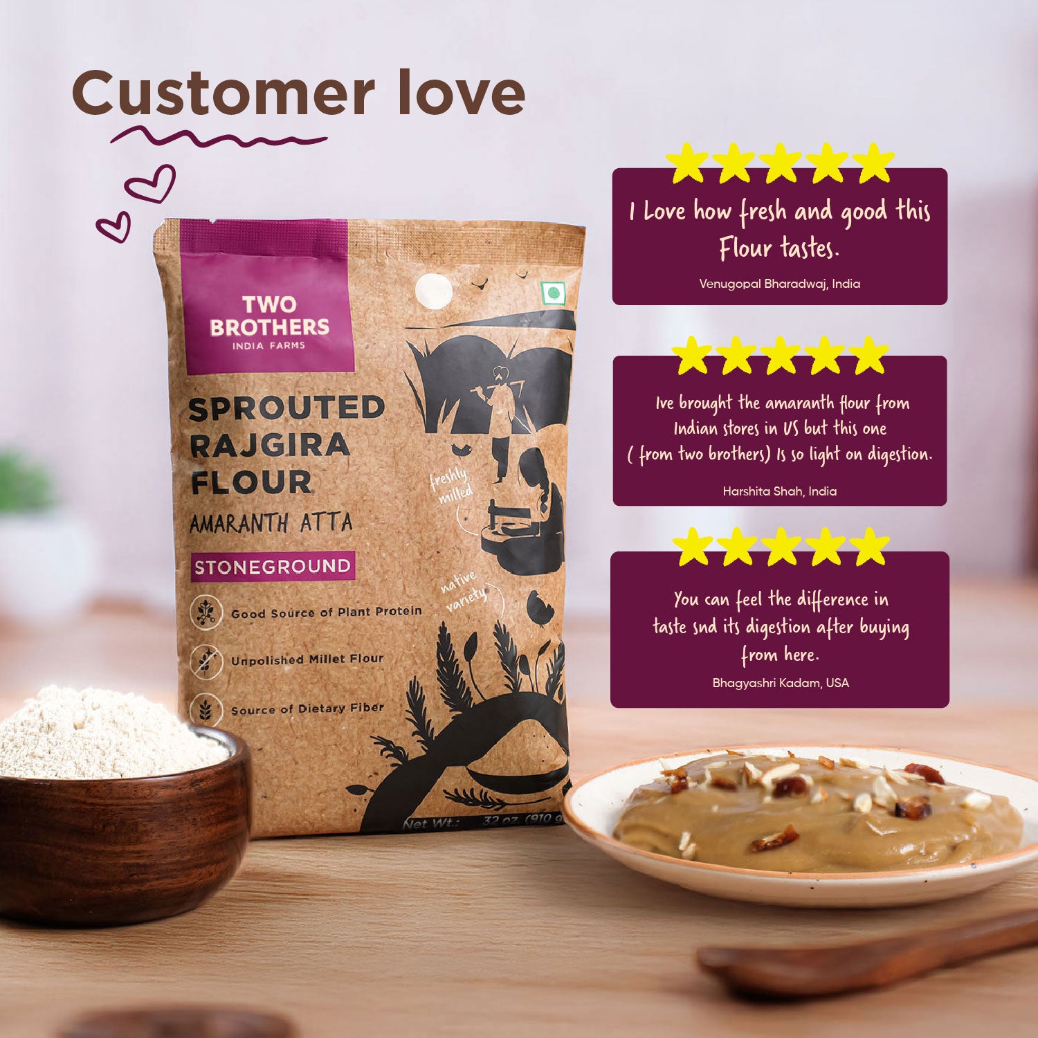 Sprouted Rajgira Atta (Sprouted Amaranth Flour)